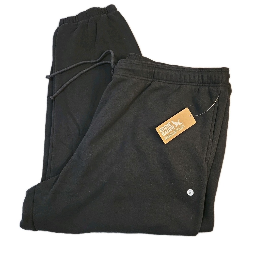 Eddie Bauer Jogger Pants Black Vintage Soft Womens 3X NWT